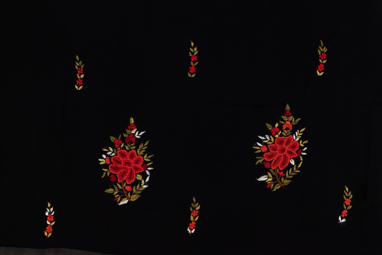 Hand Embroidered Georgette Unstitched Kurta by Adrika