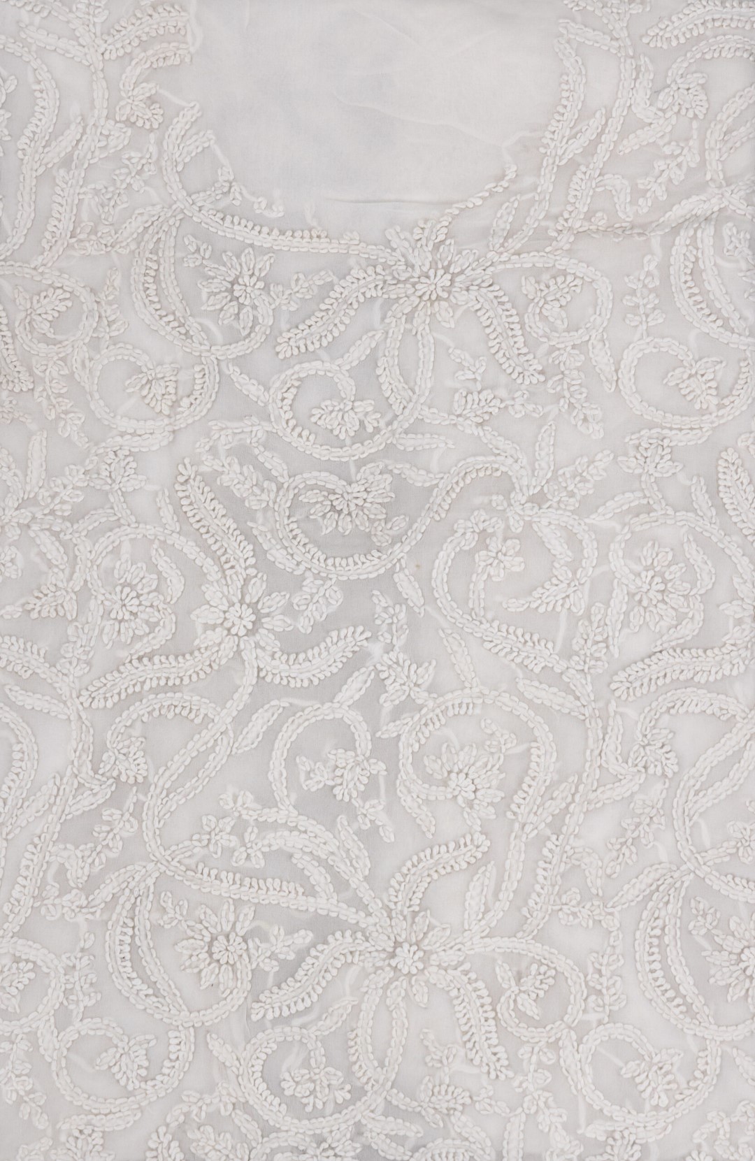 Georgette unstitched kurta with hand embroidery