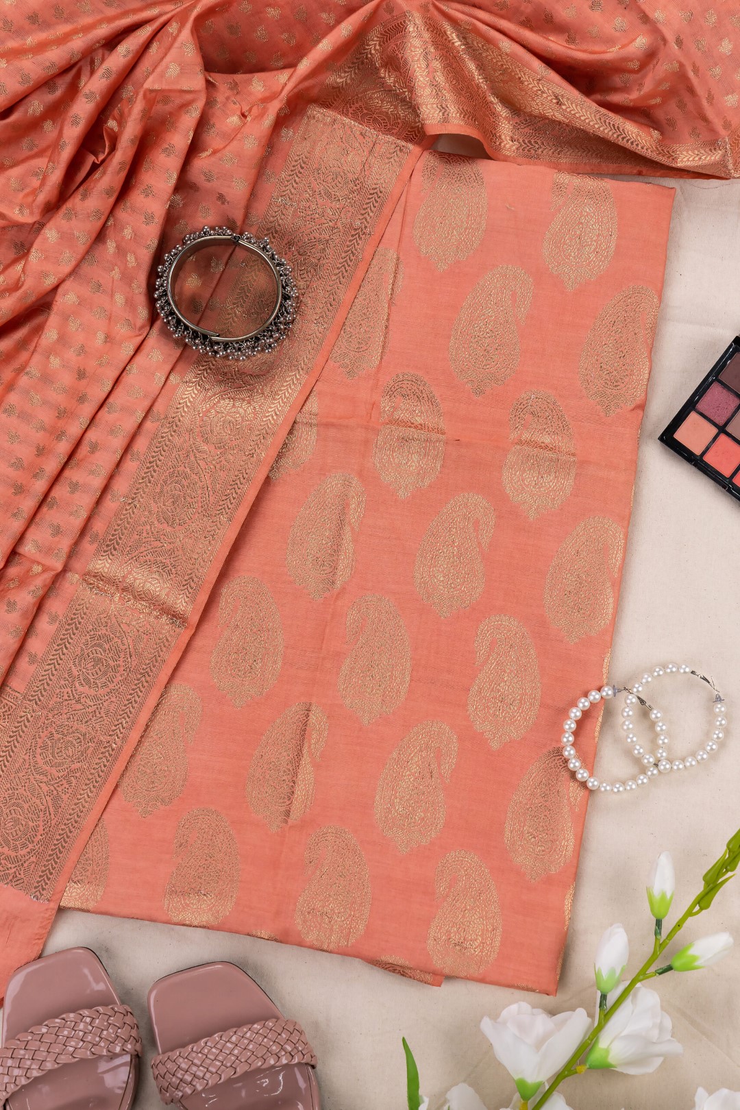 Adrika's Banarasi Butter Silk Kurti and Dupatta
