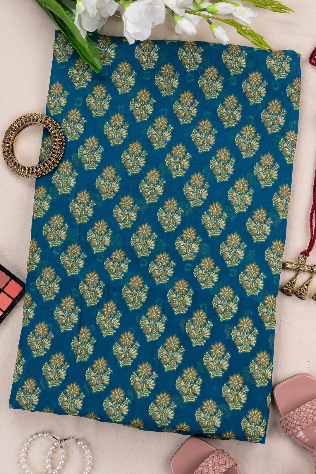 Adrika's Luxurious Banarasi Chiffon Kurti & Dupatta with Meenakari Design