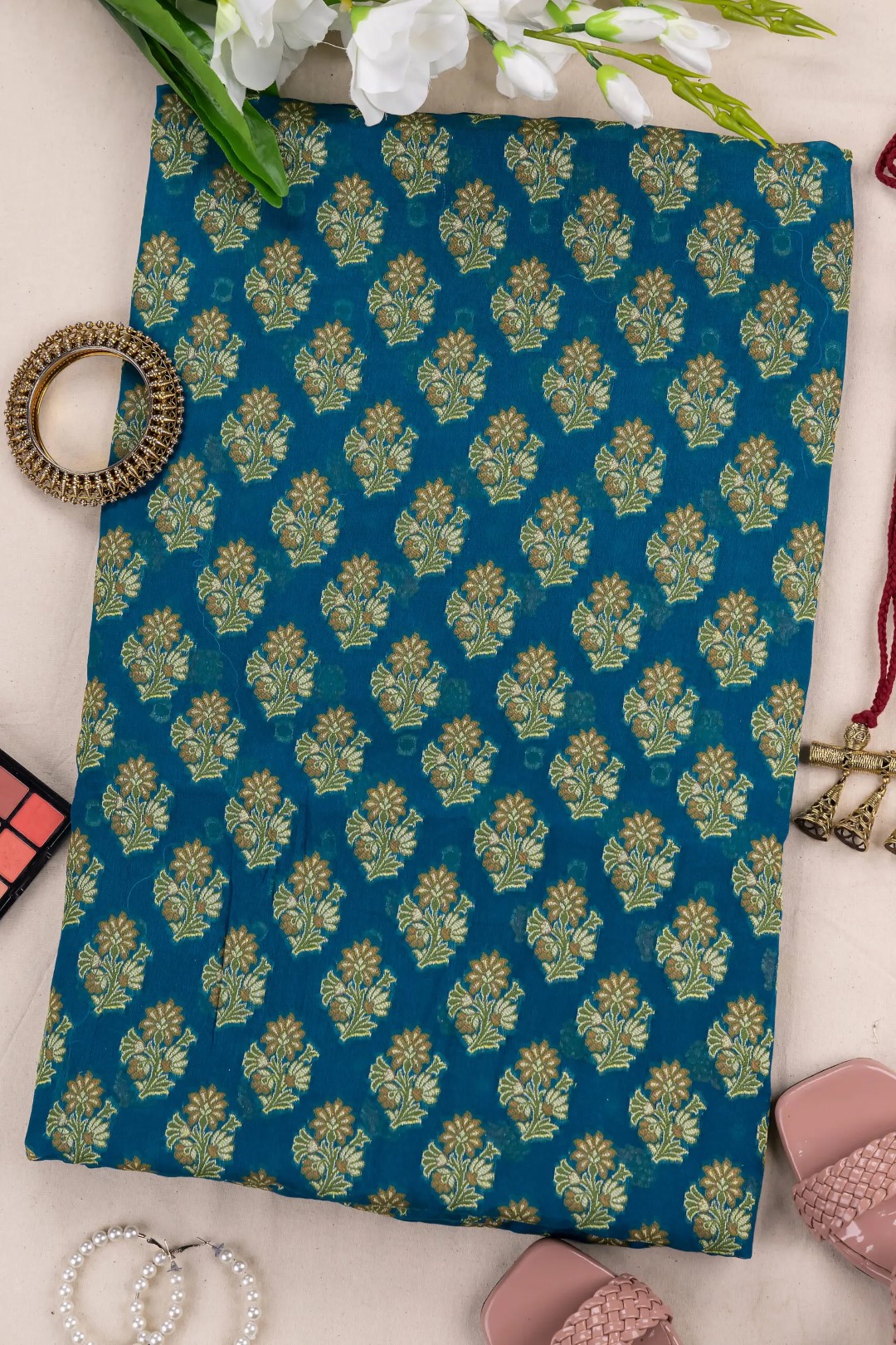 Adrika's Luxurious Banarasi Chiffon Kurti & Dupatta with Meenakari Design