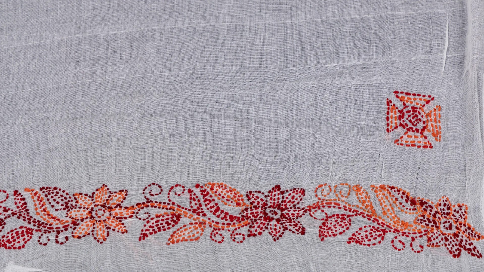 Adrika Hand Embroidered Cotton Unstitched 3 Piece Kurta Set in vibrant hues