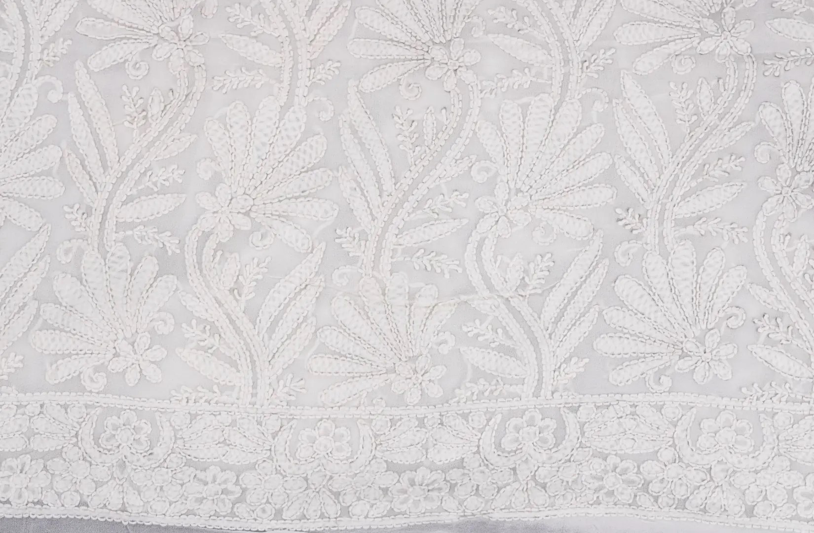 off white Kurta with Elegant Hand Embroidery