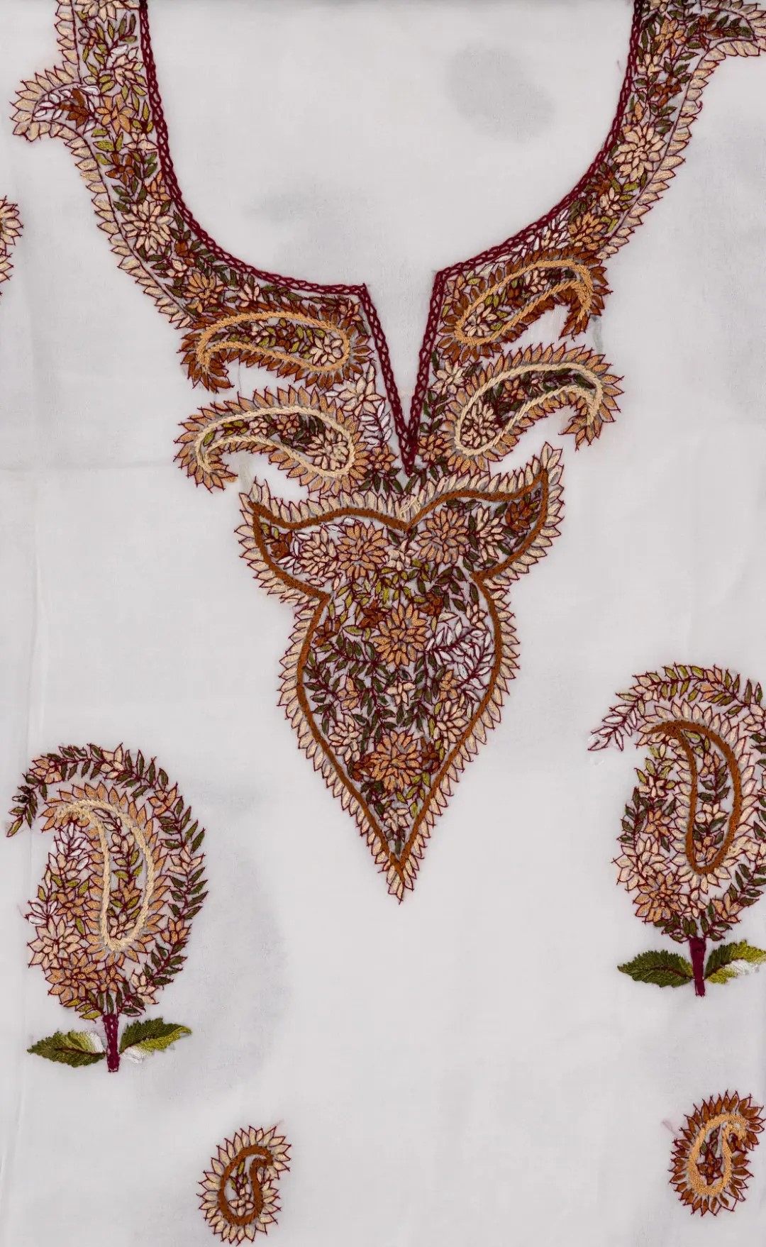 Unstitched Georgette Kurta With Dupatta and Hand Embroidery by Adrika