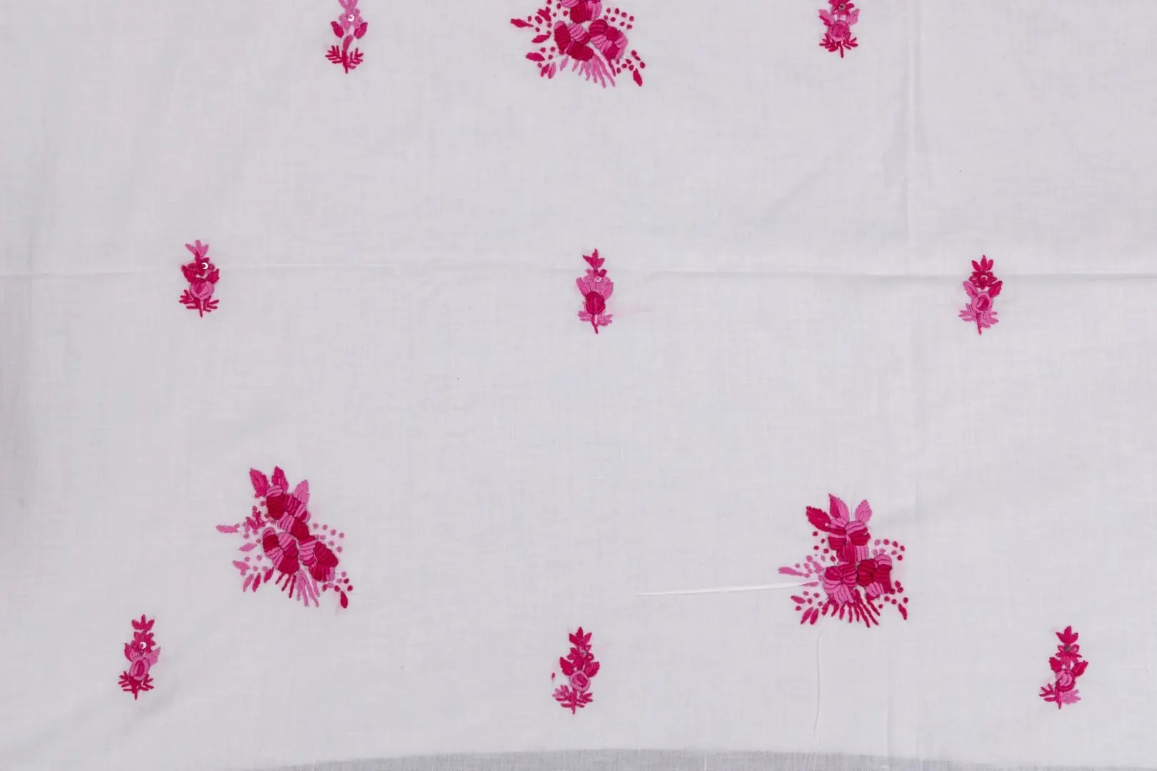 Adrika pink& white Cotton Kurta with Elegant Hand Embroidery