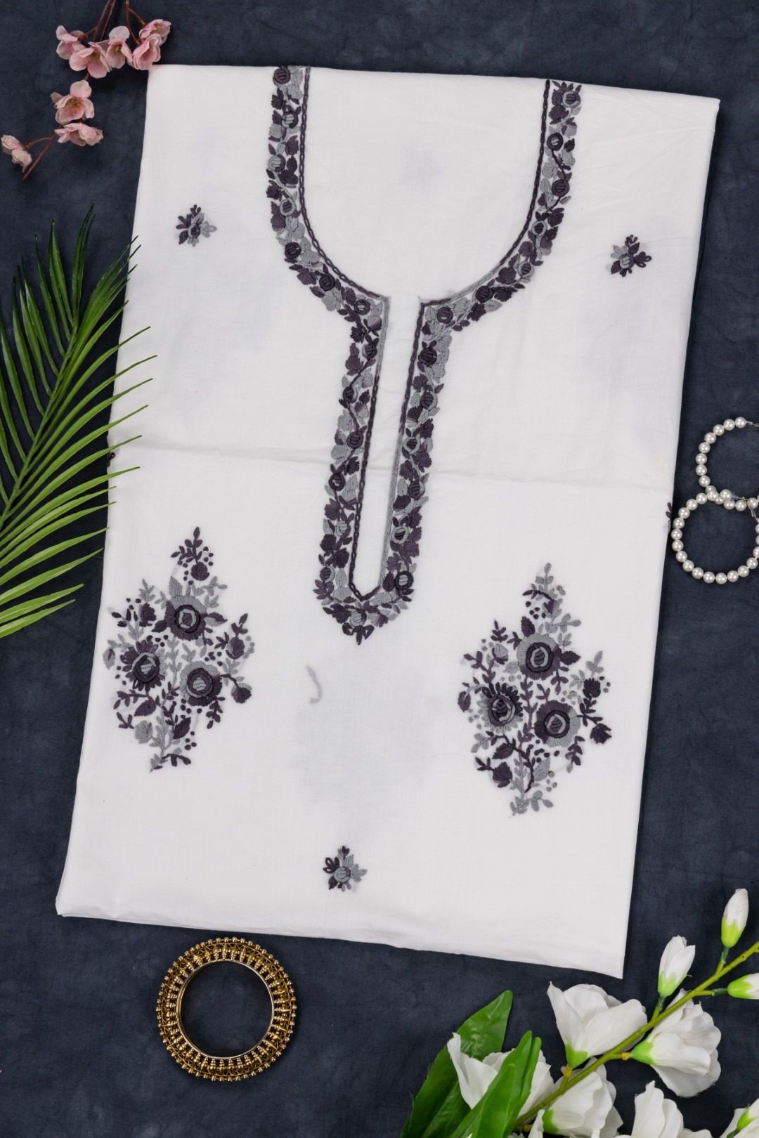 Adrika's Cotton Kurta with Artisan Hand Embroidery