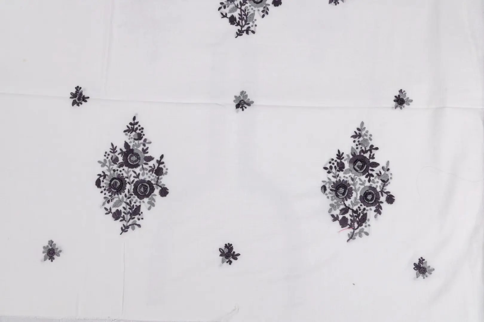 Hand Embroidered Unstitched Cotton Kurta by Adrika