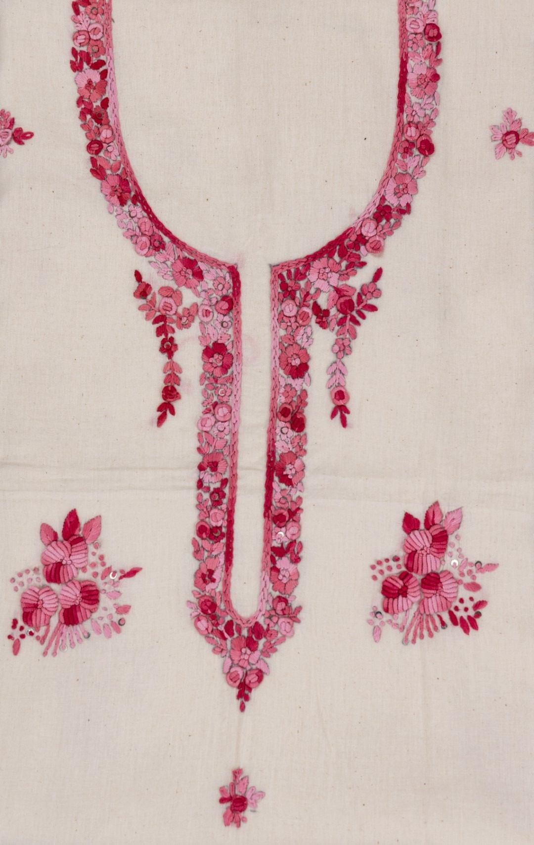 Kora Cotton Kurta with Intricate Hand Embroidery
