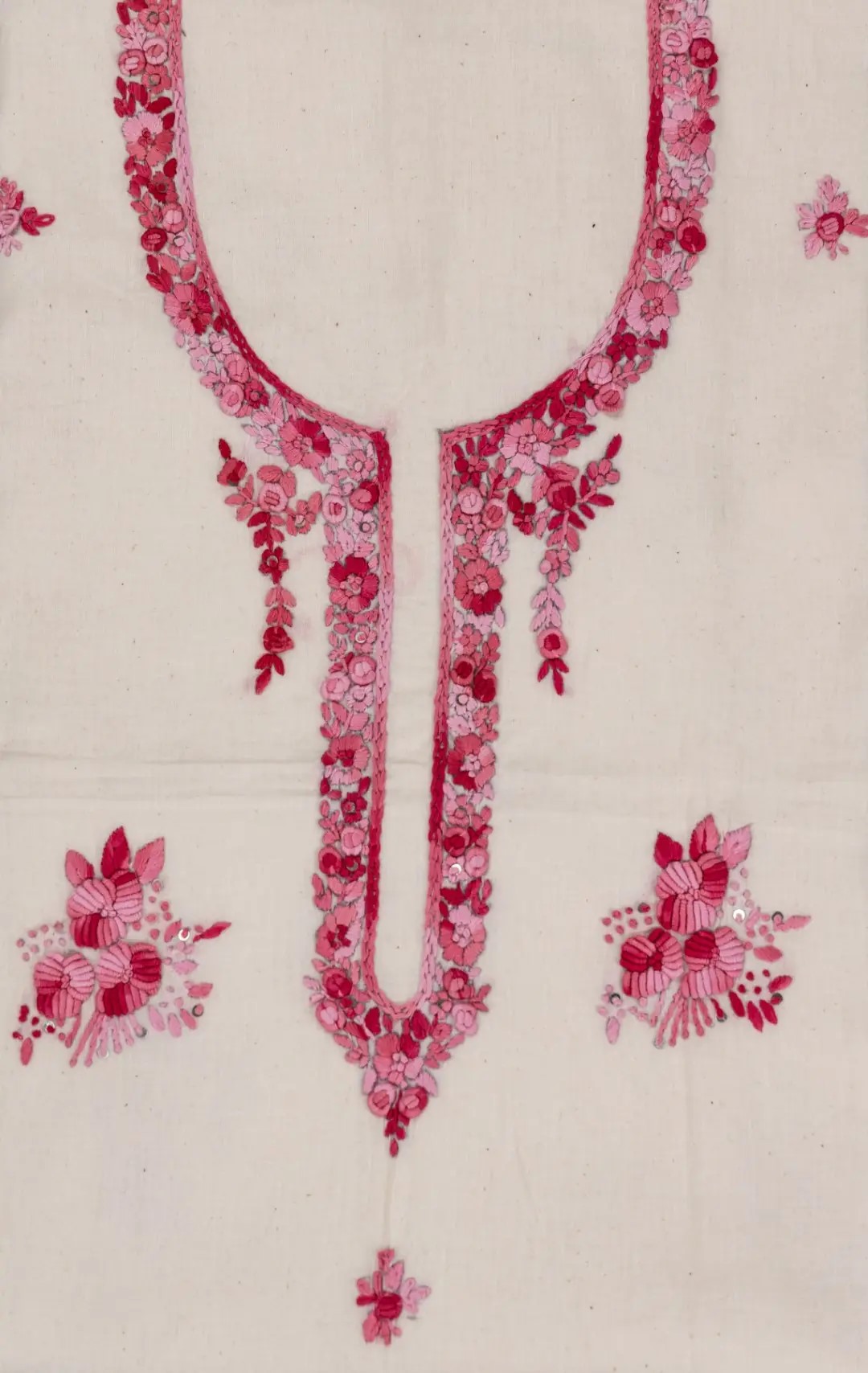 Kora Cotton Kurta with Intricate Hand Embroidery