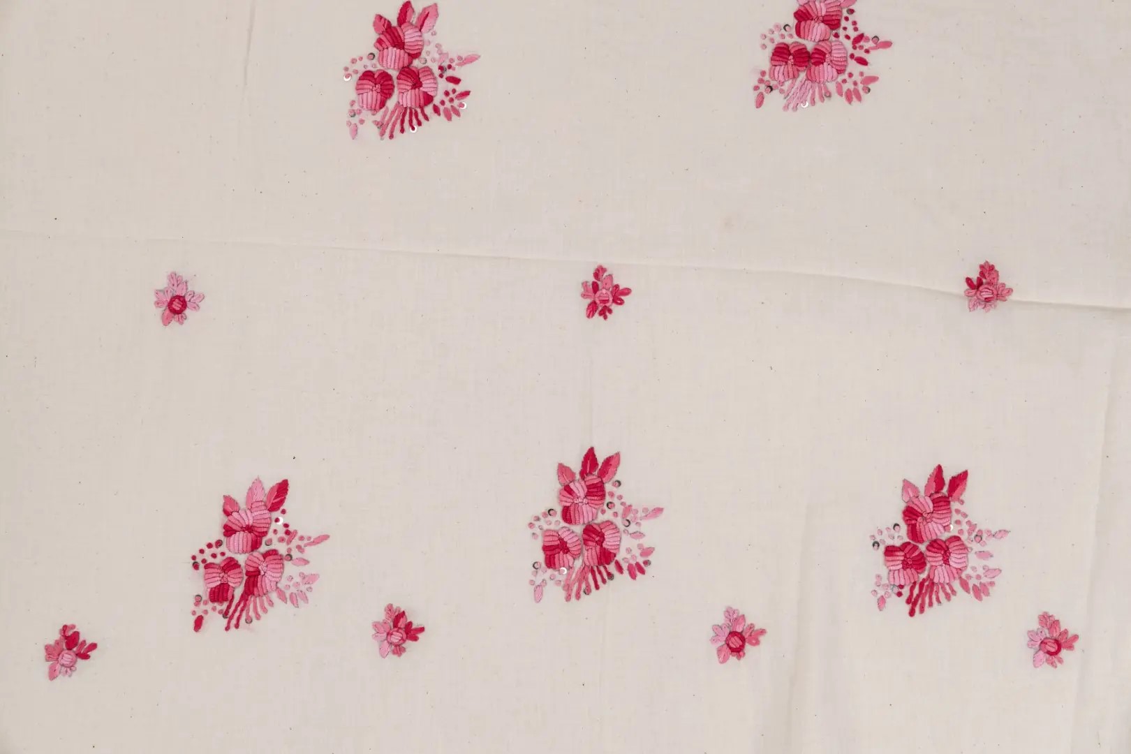 Handcrafted Hand Embroidery on Kora Cotton Kurta by Adrika