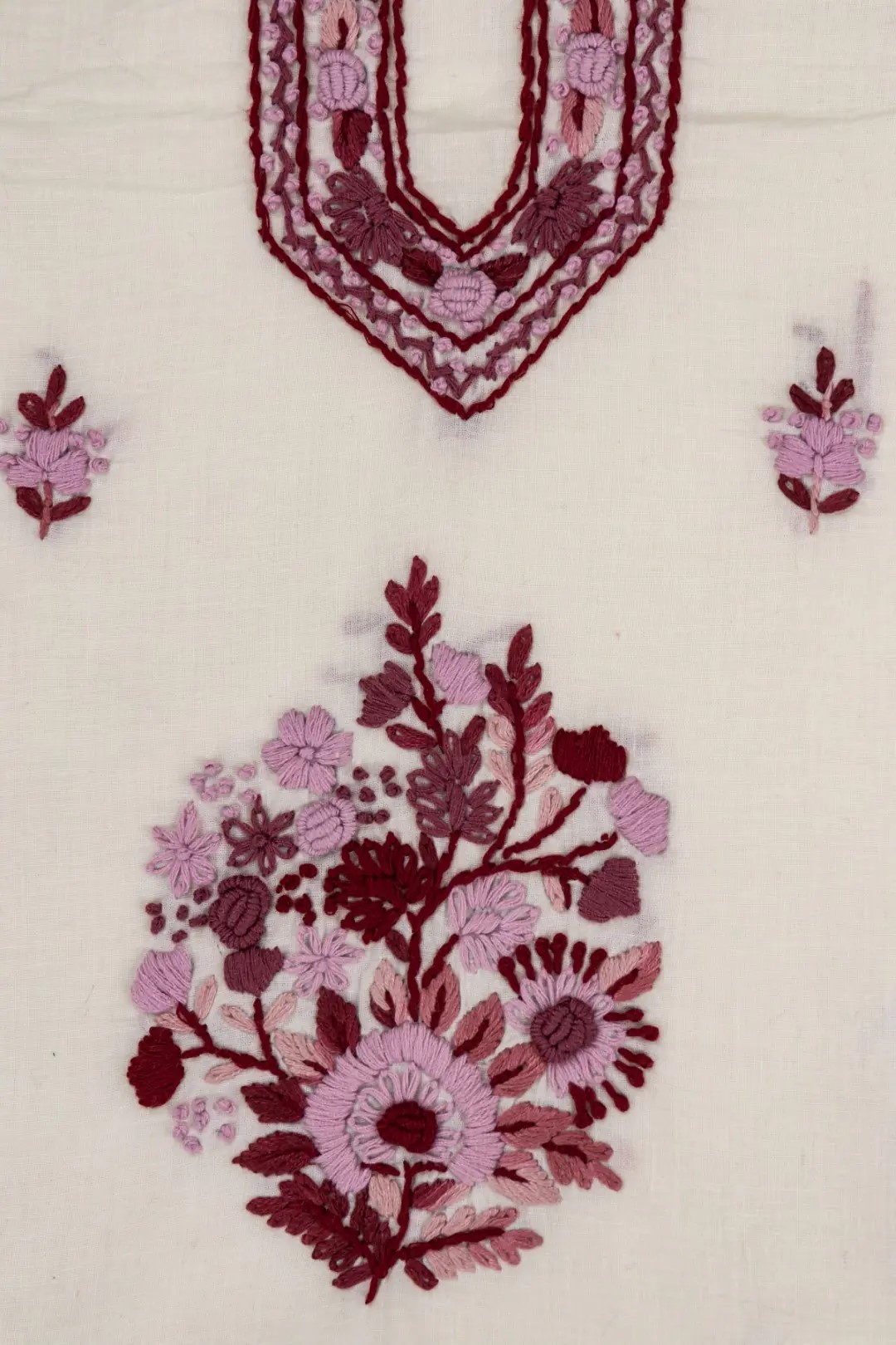 Adrika's Handcrafted Cotton Kurta with Detailed Embroidery