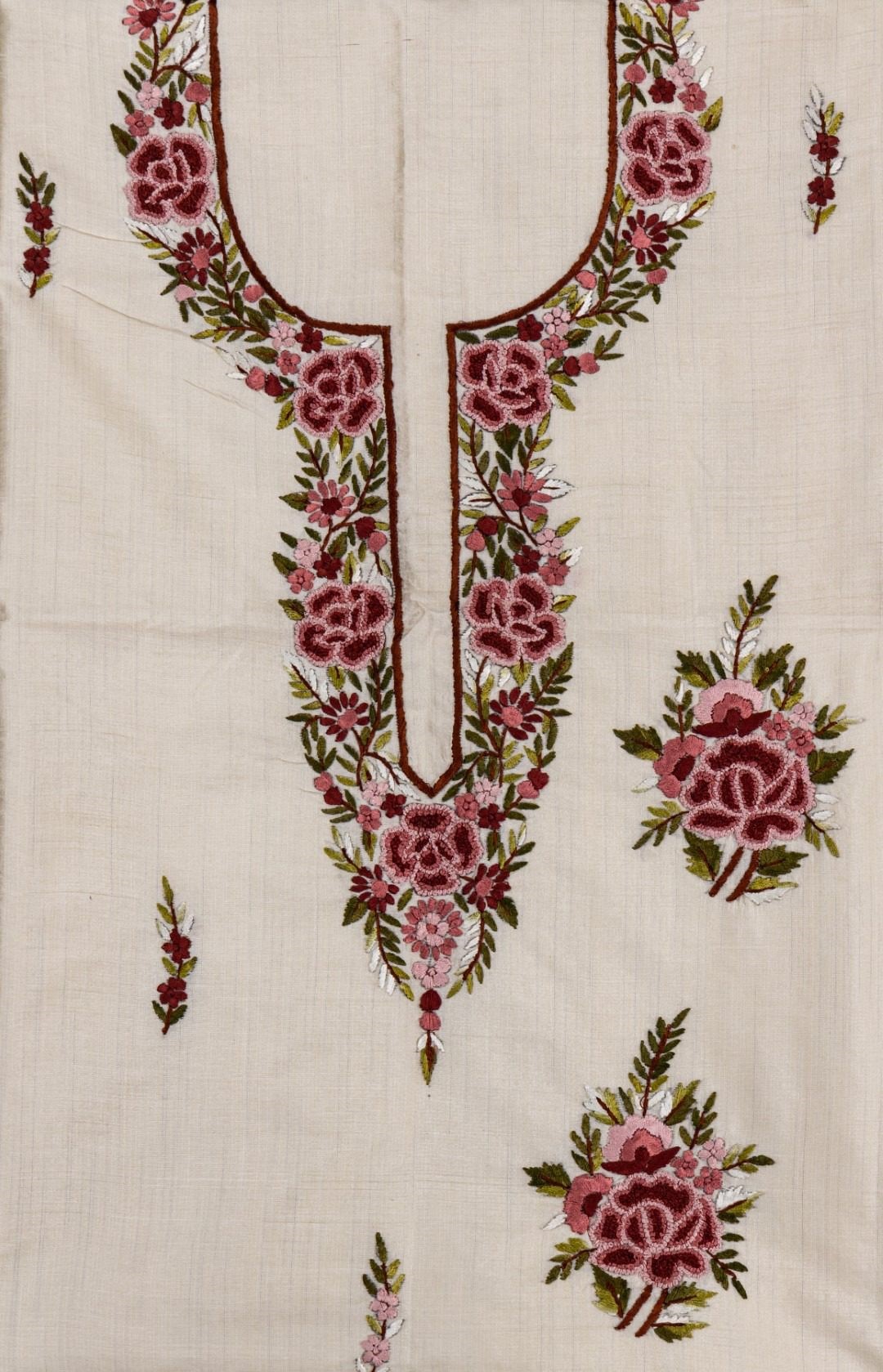 Adrika Hand Embroidered Cotton Unstitched Kurta