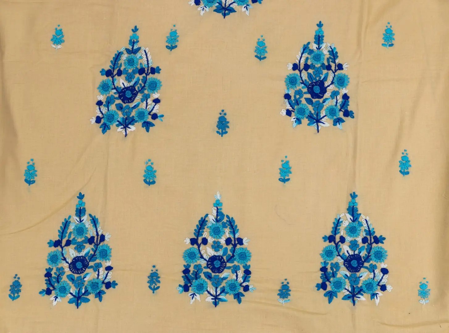 Different Shades Of blue Hand Embroidered Ethnic Kurta Set