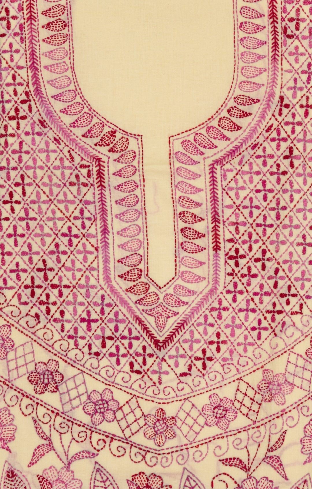 Handcrafted Different Shades Of Pink Kurta Set by Adrika
