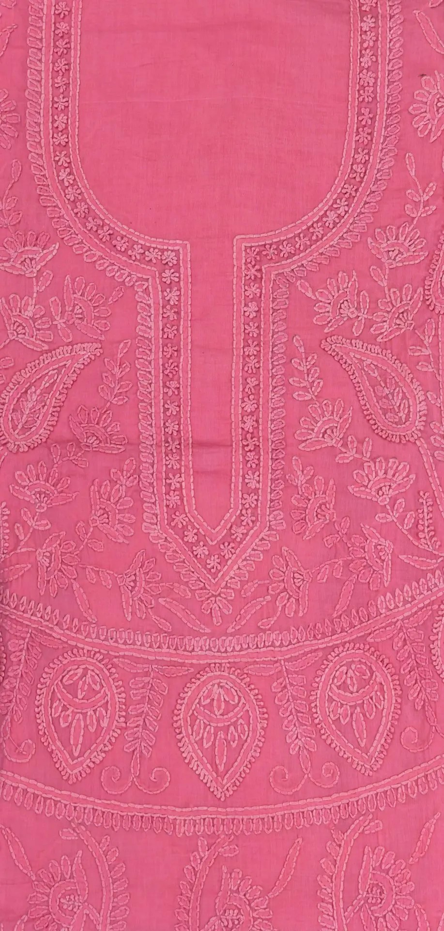 Artistic Adrika Hand Embroidered French Pink Cotton Kurta Set