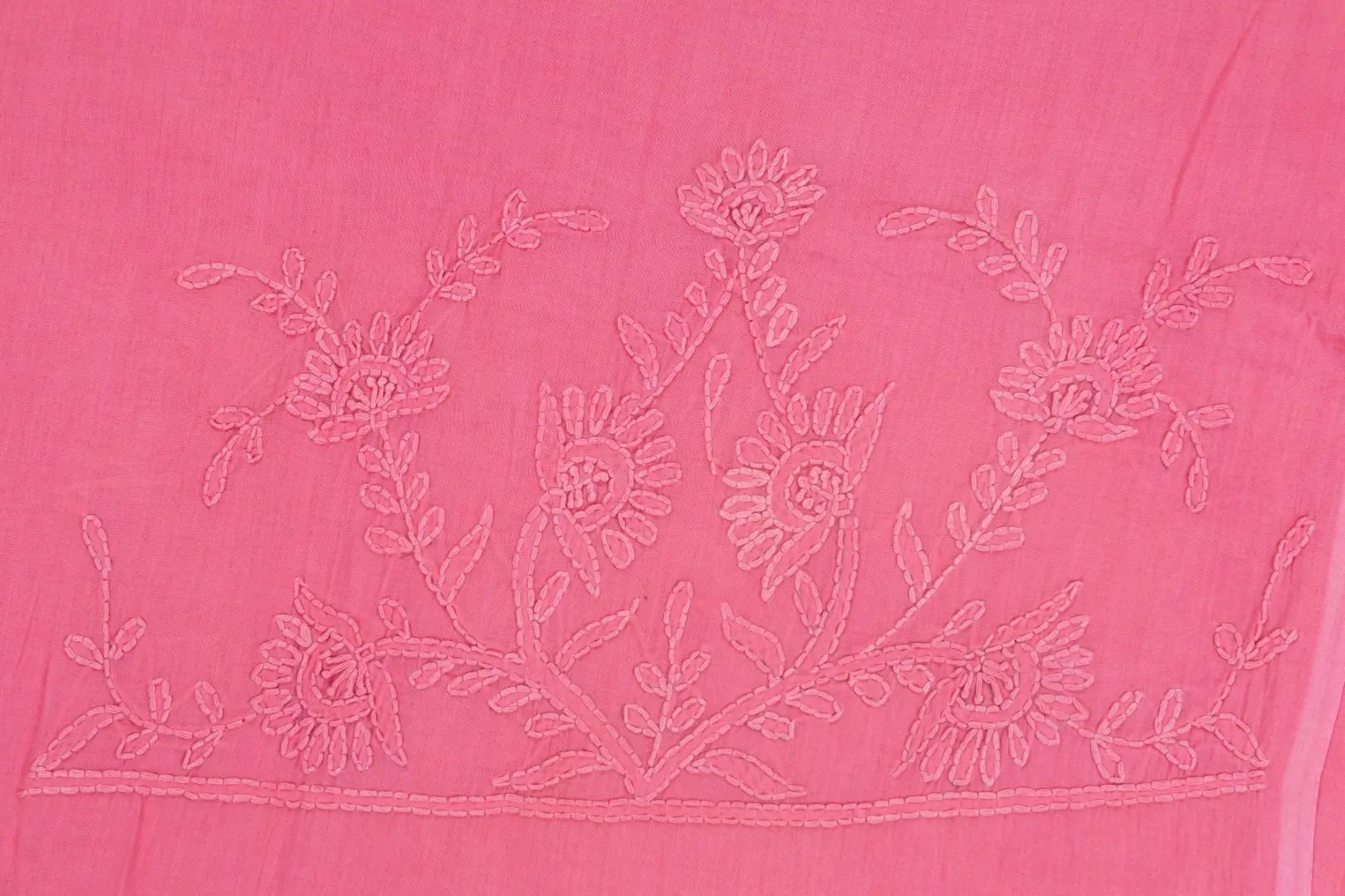 Adrika Hand Embroidered French Pink Cotton Unstitched Kurta Set