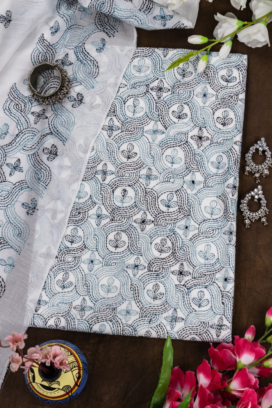 Embroidered with cotton beautyfully White Kurta Set