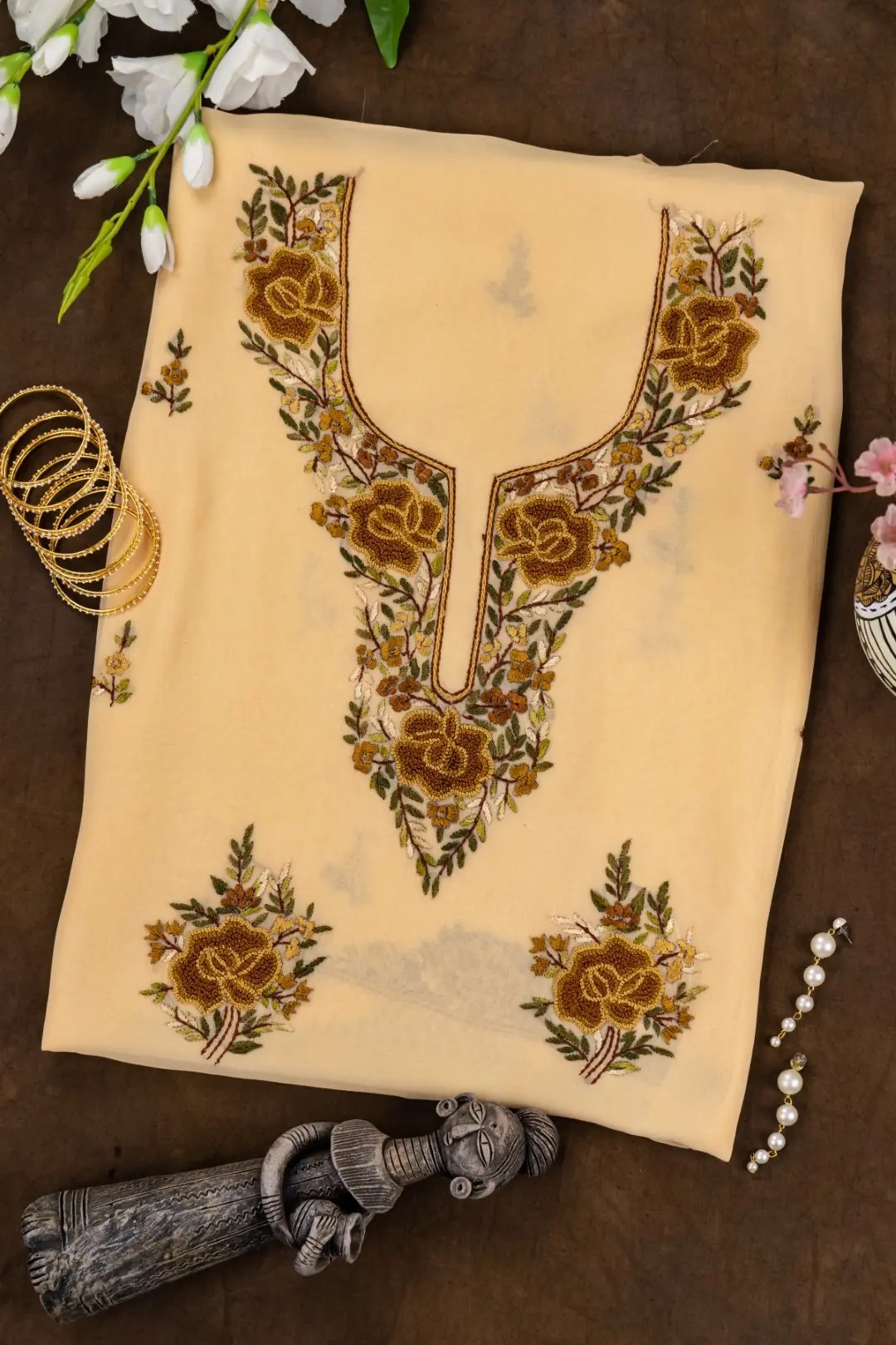 Adrika Georgette Kurta with Custom Hand Embroidery