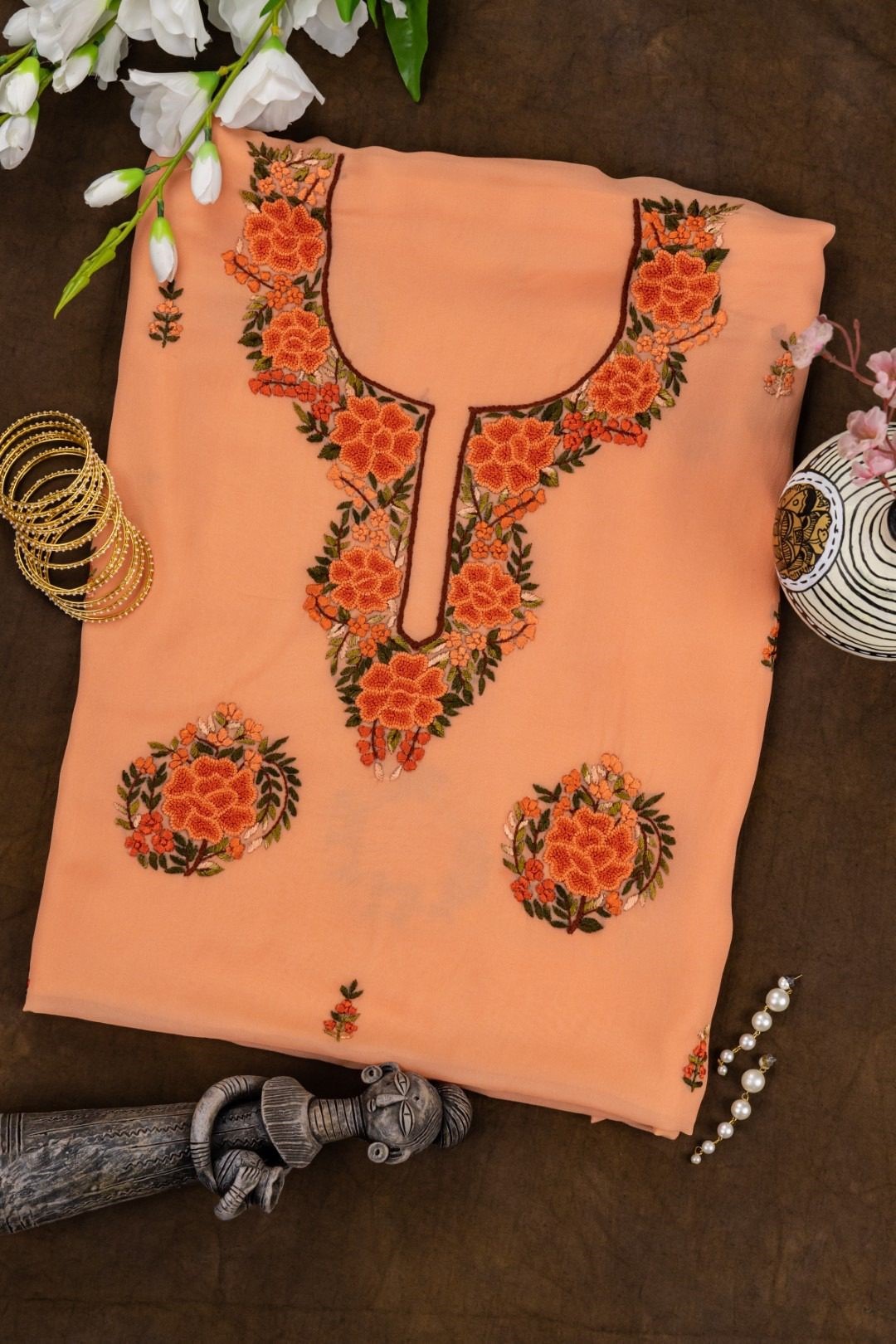 Adrika Georgette Kurta with Artistic Hand Embroidery