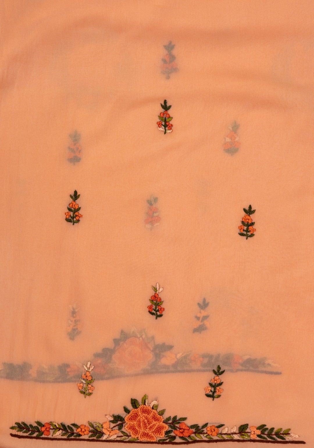 Premium Hand Embroidered Georgette Kurta