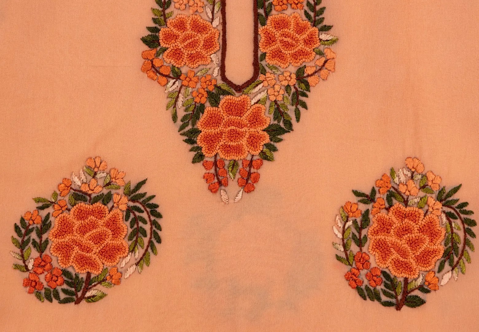 Hand Embroidered Georgette Kurta for Women