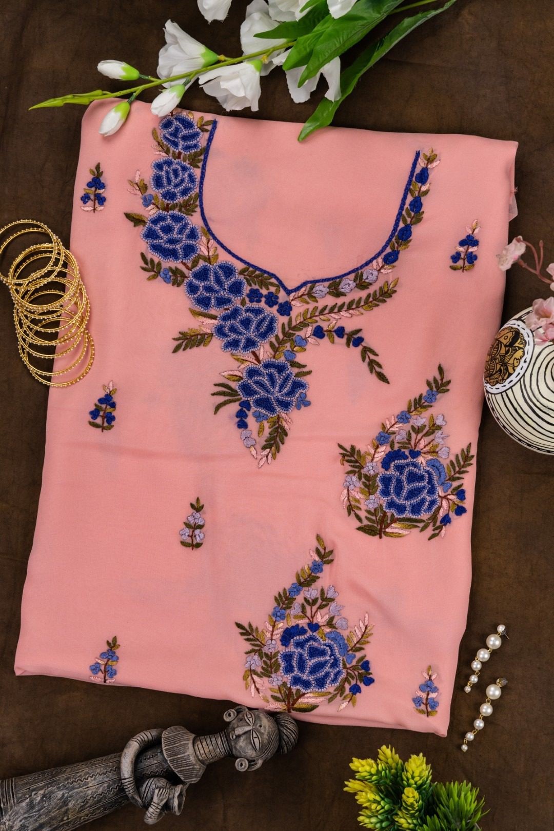 Adrika Hand Embroidered Georgette Kurta