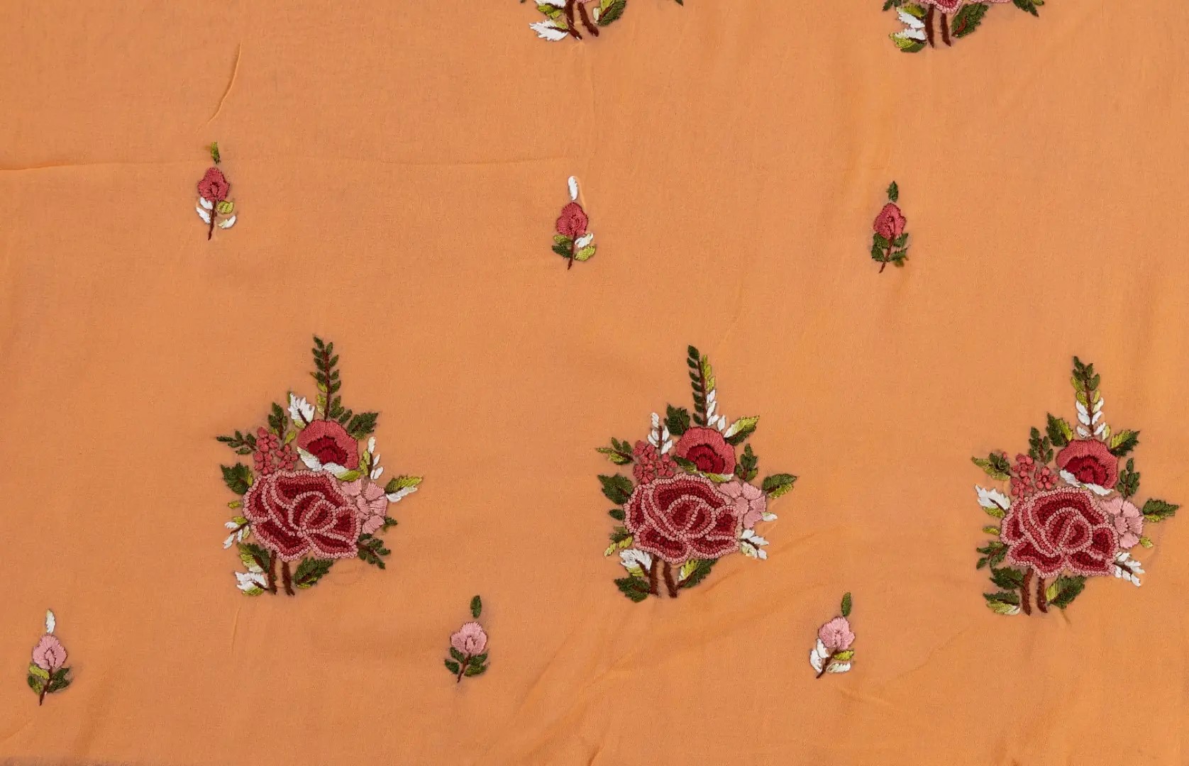 Traditional Indian Hand Embroidered Georgette Kurta by Adrika