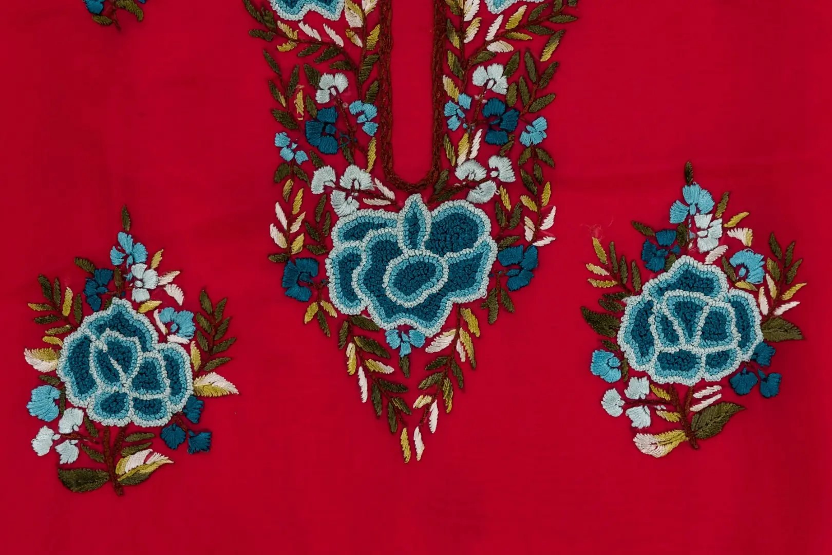 Adrika Georgette Unstitched Kurta with Handcrafted Embroidery
