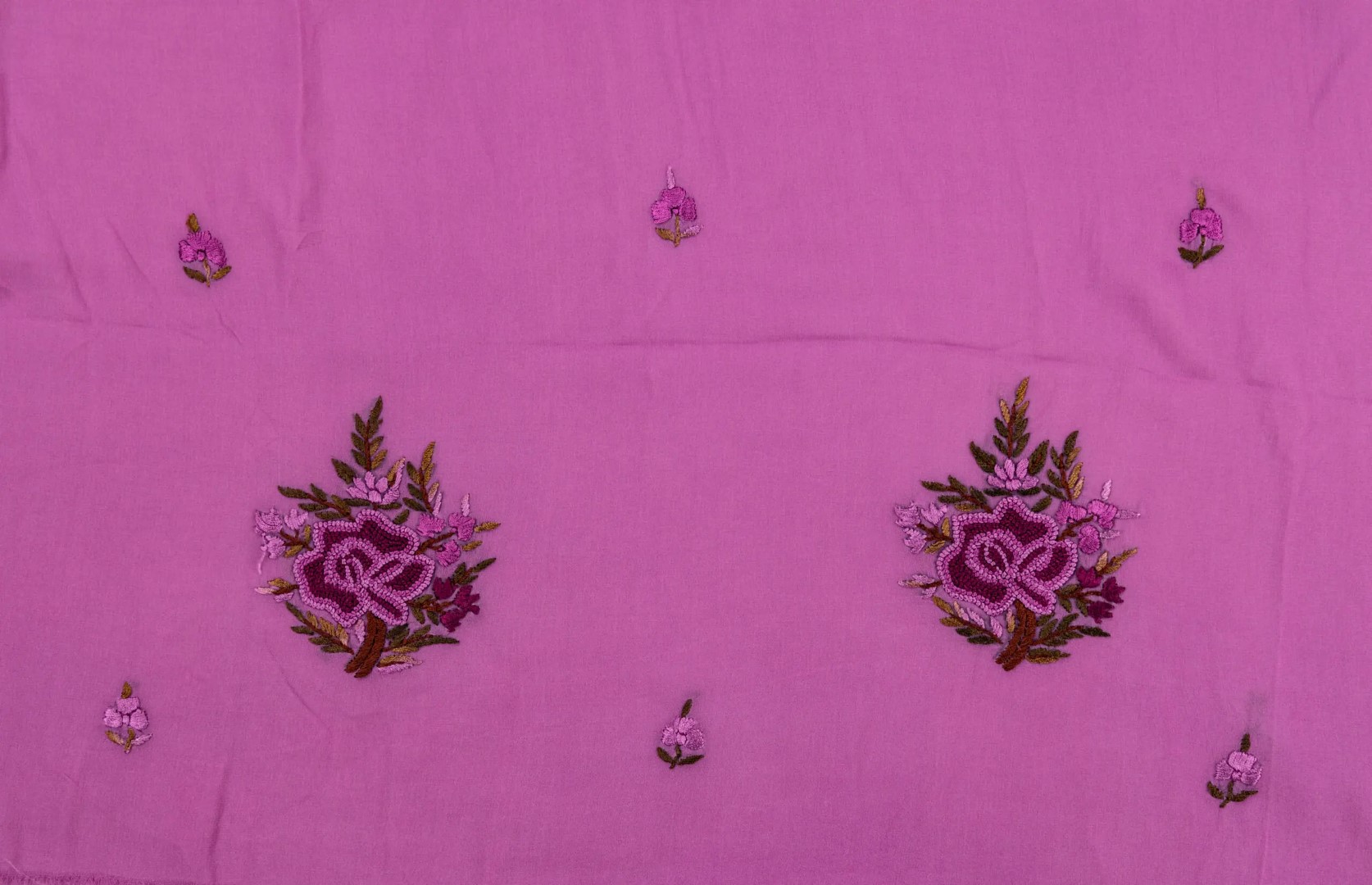 Adrika Hand Embroidered Georgette Unstitched Kurta in pastel shades
