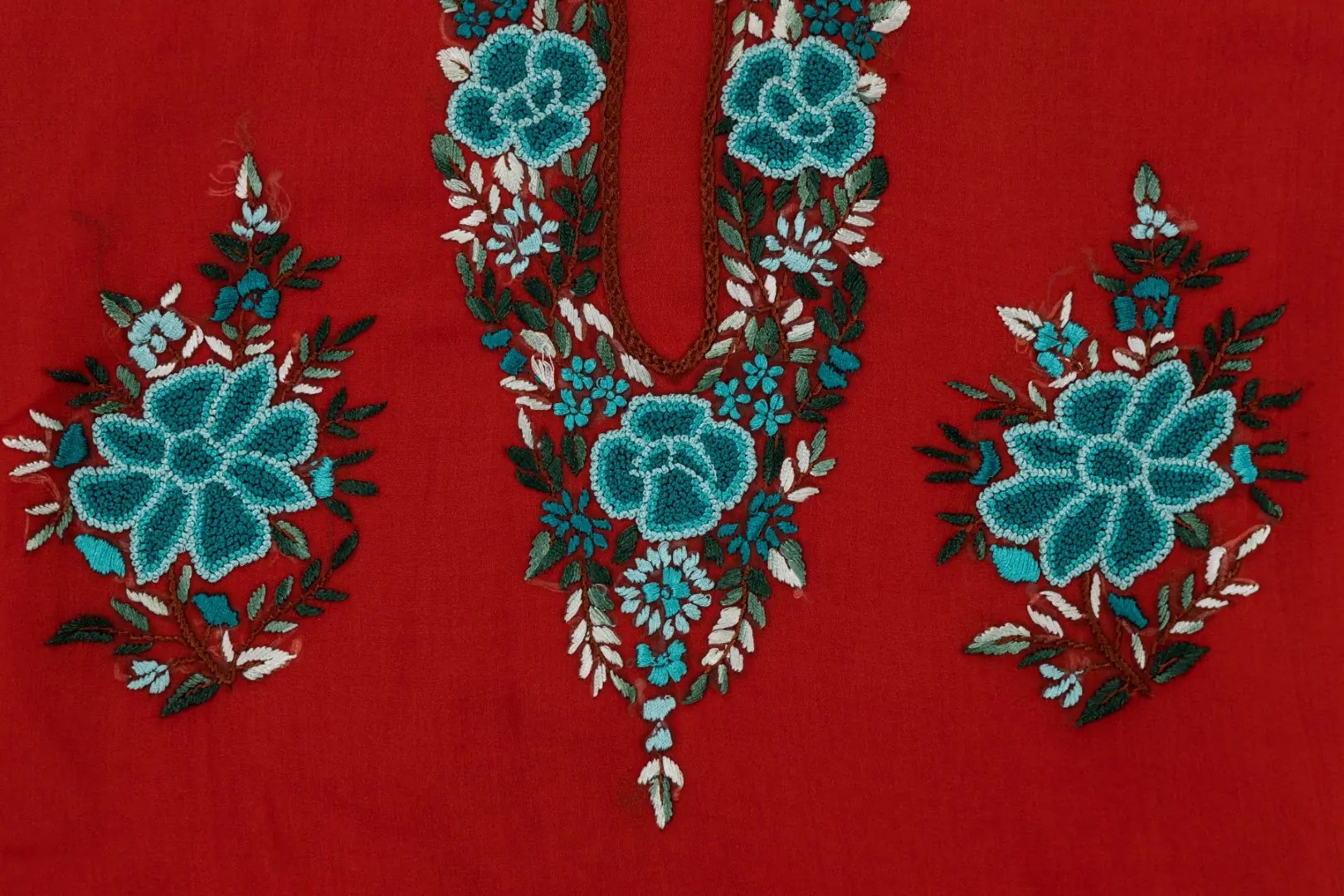 Elegant Hand Embroidered Georgette Kurta by Adrika