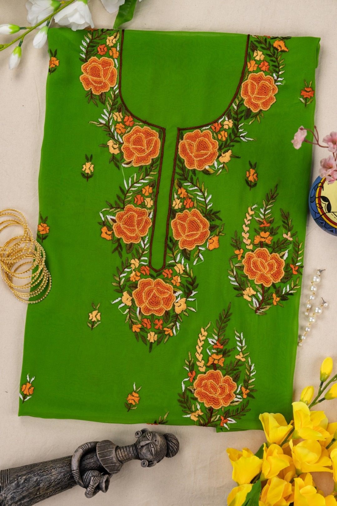 Adrika Hand Embroidered Georgette Kurta