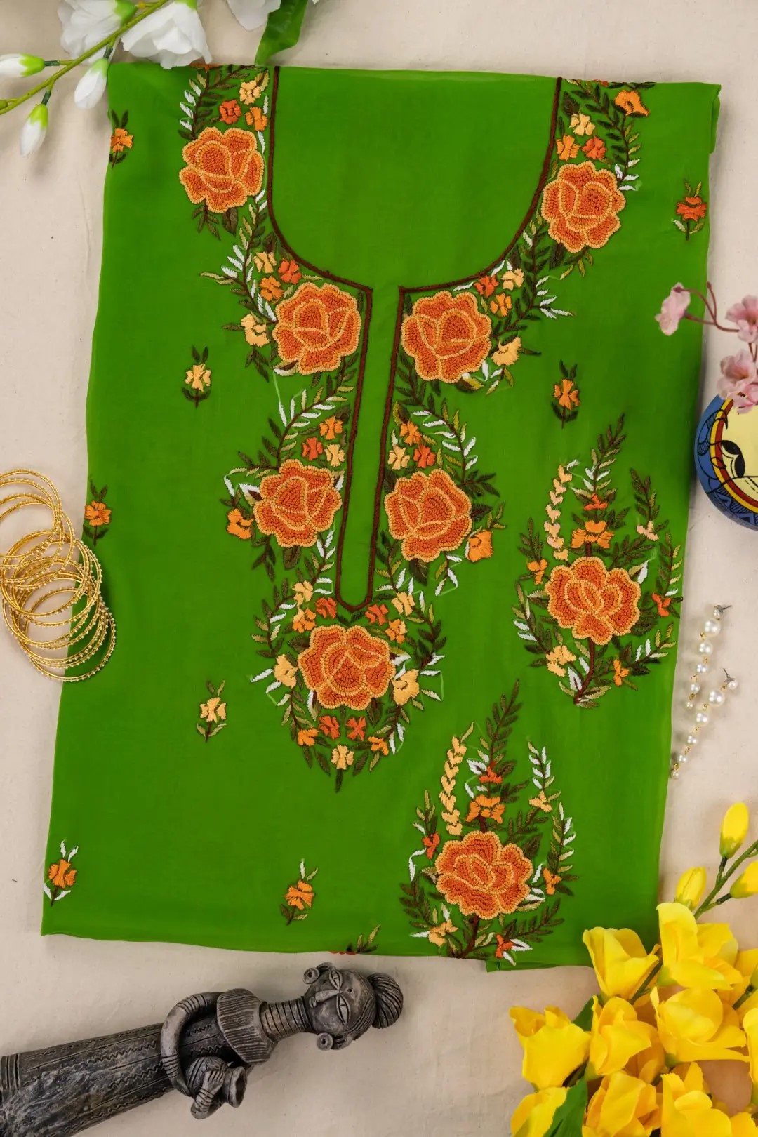 Adrika Hand Embroidered Georgette Kurta