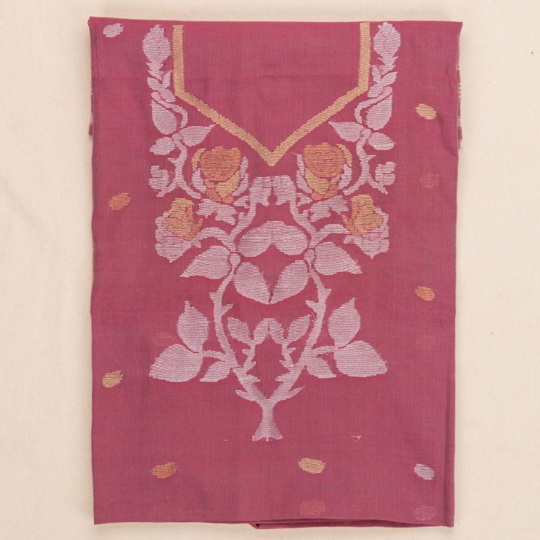 Adrika’s Handloom Cotton Muslin Dhakai Jamdani Kurti & Dupatta Set