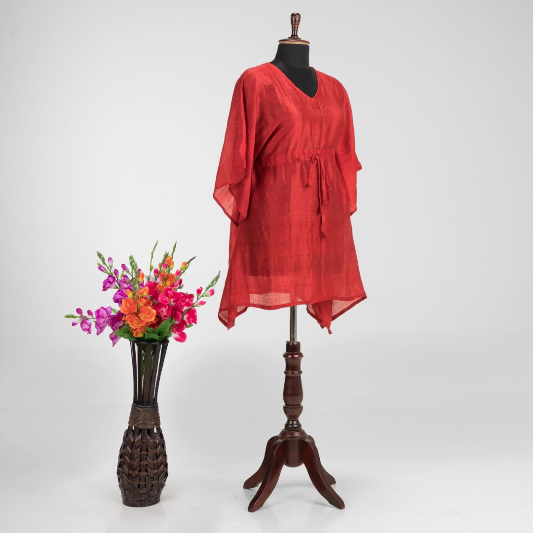 Adrika Pure Handloom Murshidabad Silk Kaftan
