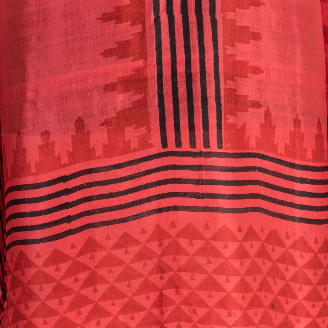 Elegant Hand Block Murshidabad Silk Kaftan by Adrika