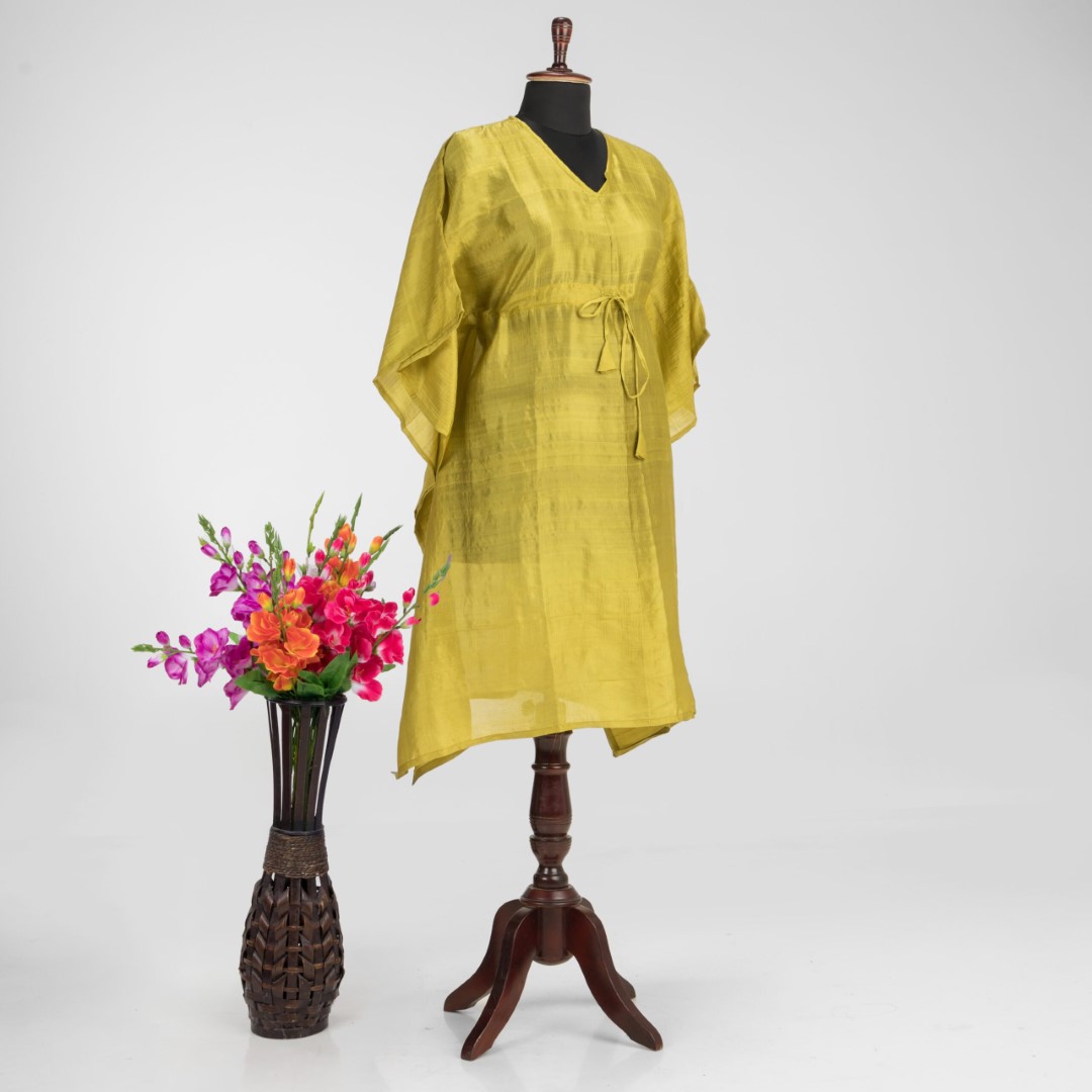 Designer Murshidabad Silk Handloom Kaftan by Adrika