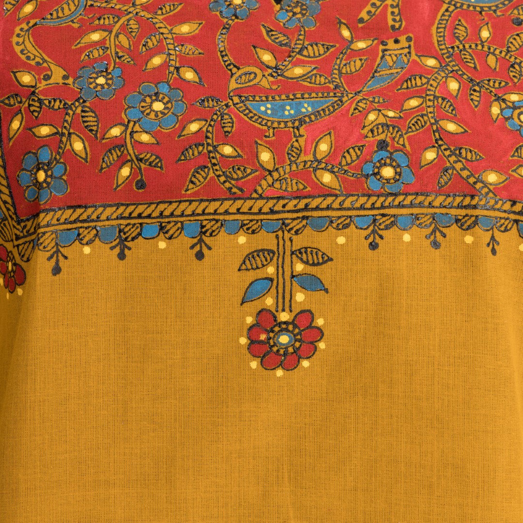 Khadi Cotton Kurti by Adrika with Handcrafted Embroidery
