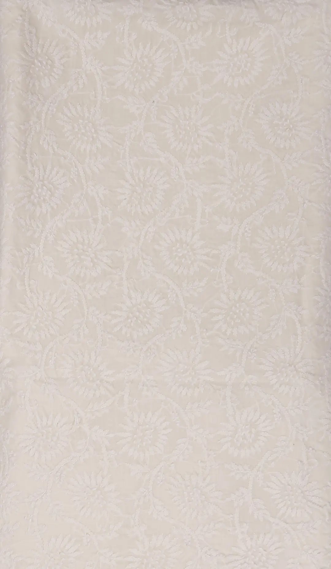Elegant Adrika Lucknow Chikankari Offwhite Cotton Hand Embroidered 3-Piece Kurti Set