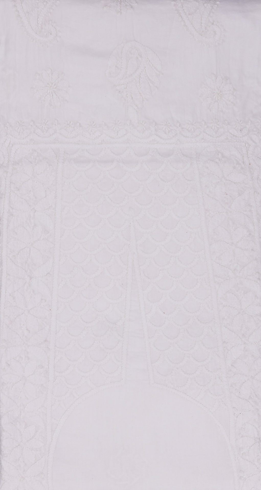 Luxurious Lucknow Chikankari Macaroon Yellow Cotton Unstitched Kurti by Adrika"