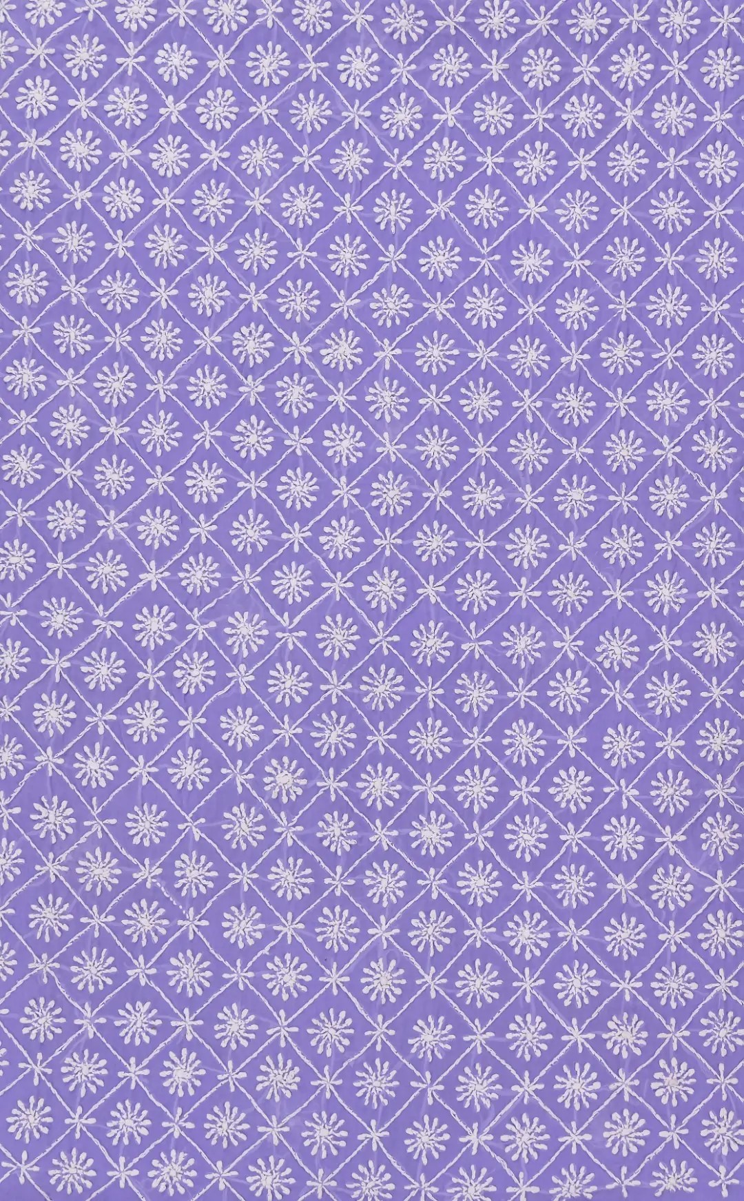 Adrika's luxurious Lucknow Chikankari Lavender Cotton Unstitched Kurti with intricate detailing