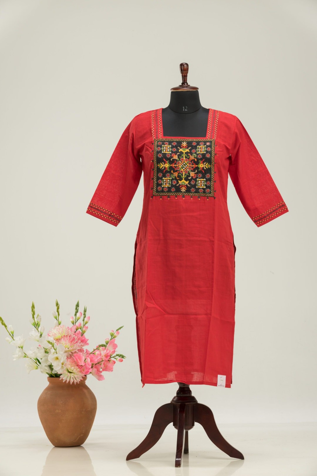 Adrika’s Khadi Cotton Kurti with Hand Embroidery
