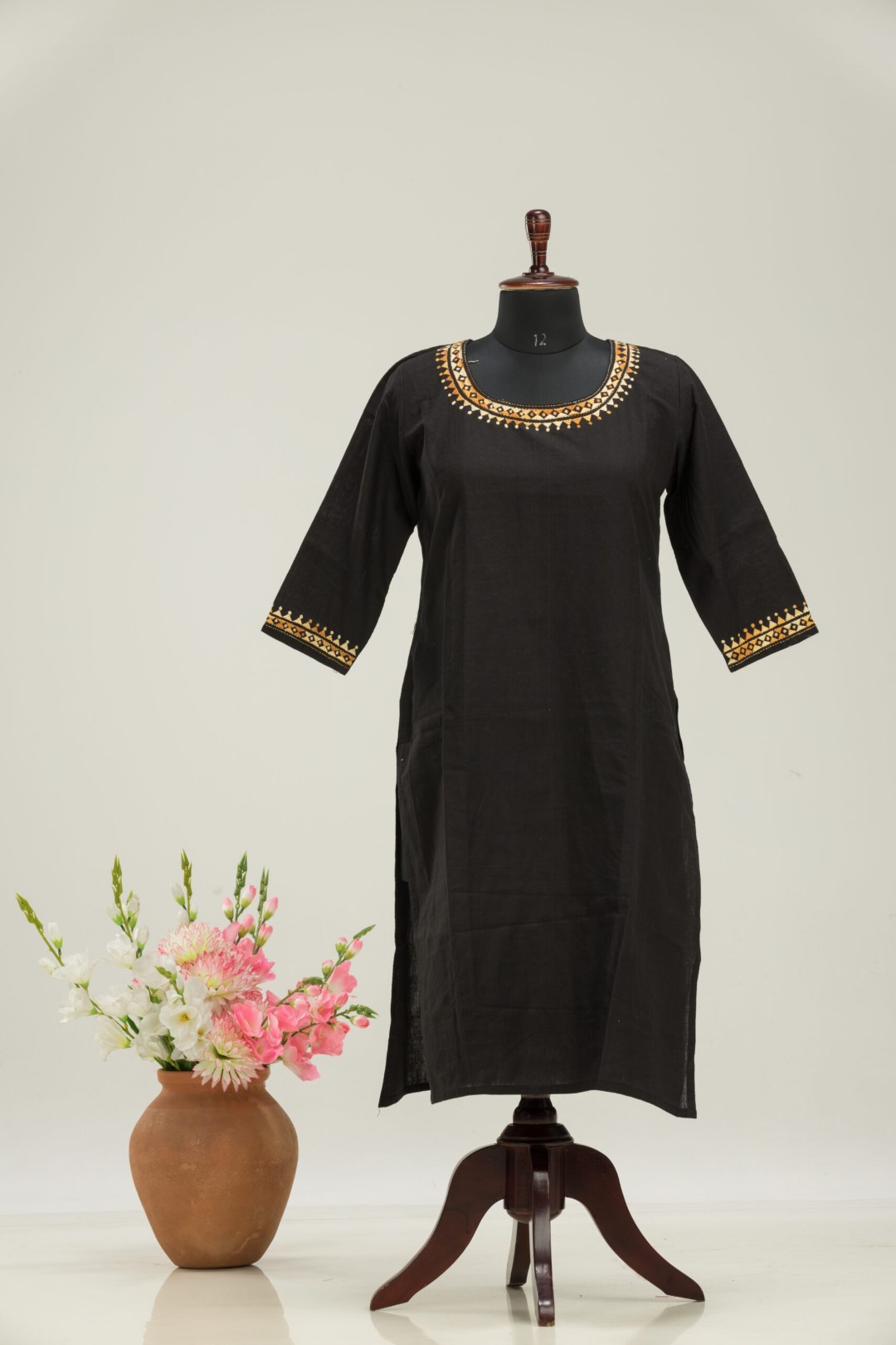 Artisan Hand Embroidery on Adrika’s Khadi Cotton Kurti
