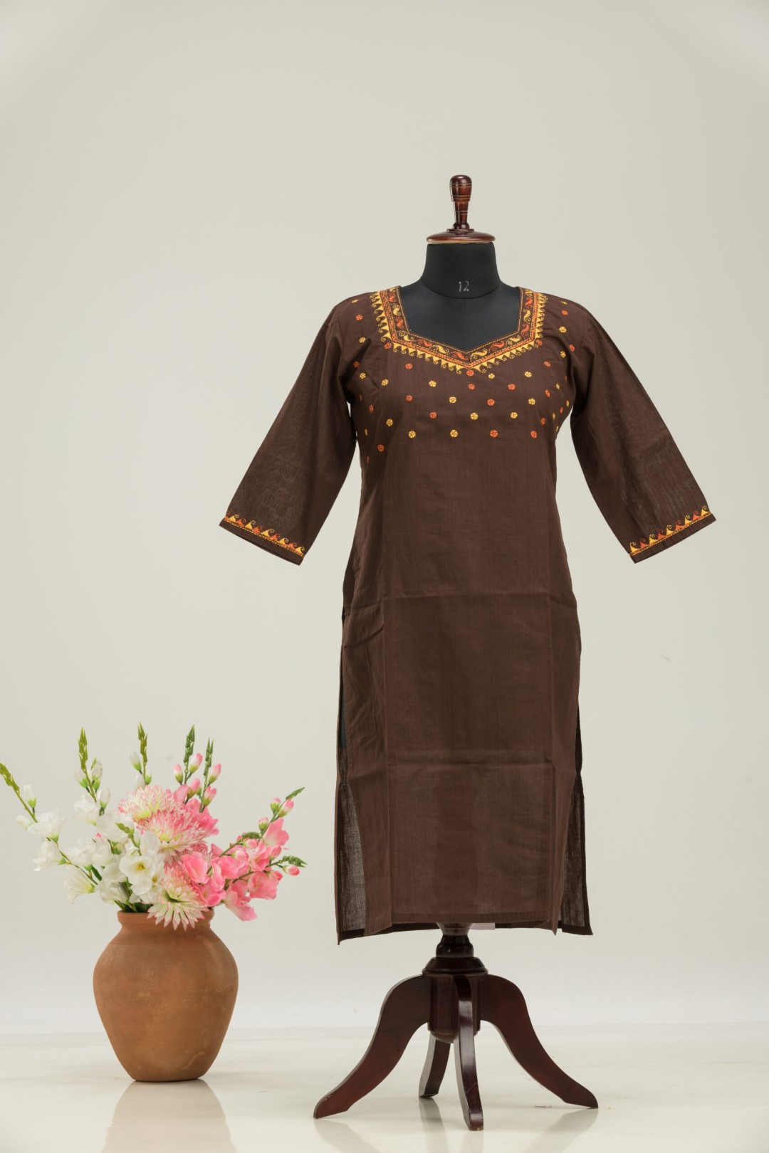 Artisan Hand Embroidered Khadi Cotton Kurti