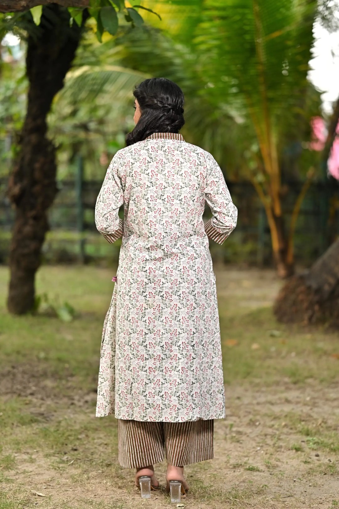 Pure cotton kurti set with hand block prints